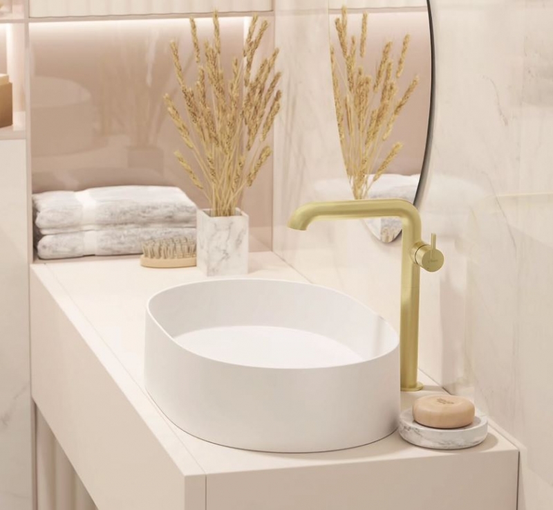 Deante Silia Bianco Смеситель для раковины высокий, белый матовый