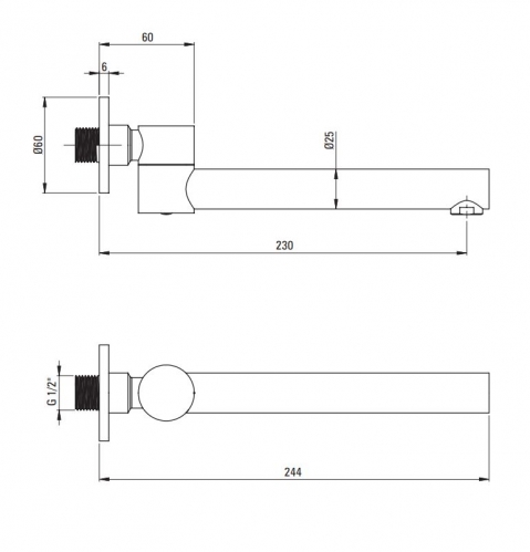 Излив DEANTE CASCADA  STEEL для ванной круглый складной, нержавеющая сталь