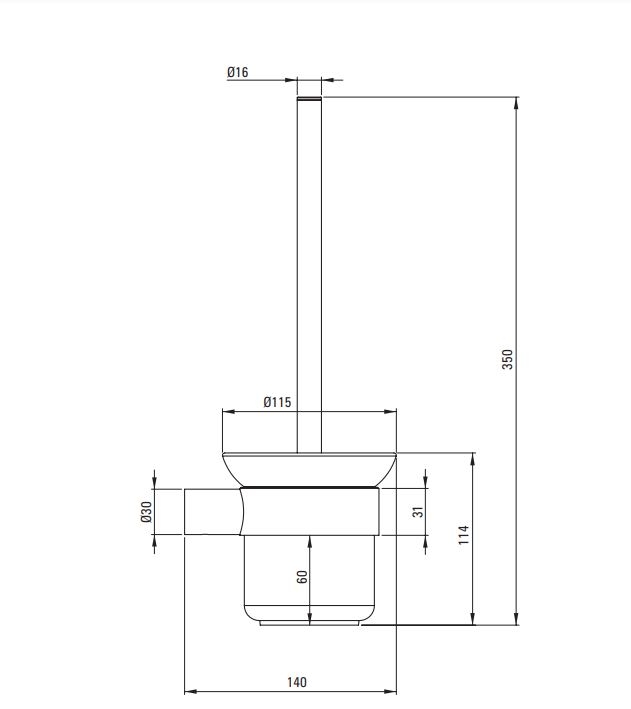Deante Round Gold BR Ершик для унитаза подвесной
