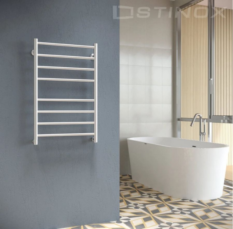 Полотенцесушитель водяной STINOX TOSCANA 500x800 сатин, с комплектом подключения