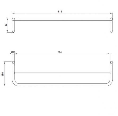  Deante Silia Gold Держатель для полотенец двойной, золото
