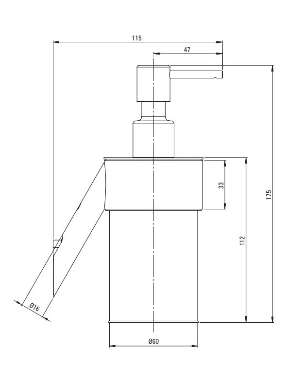 Deante Silia Gold BR Дозатор для мыла настенный