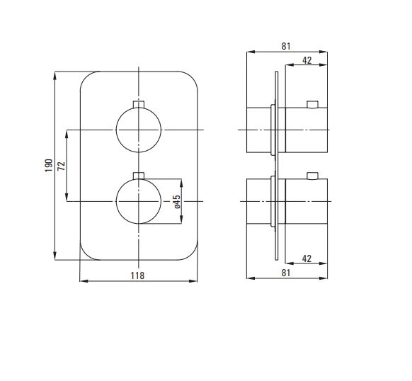 DEANTE SILIA BOX Накладка к боксу термостатическому круглый, брашированная бронза