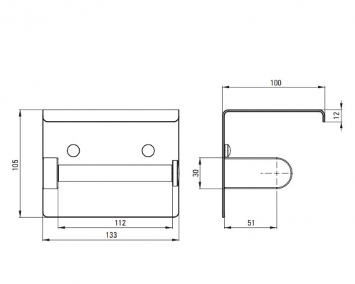 Deante Round Gold BR Держатель туалетной бумаги с полкой, браш. золото