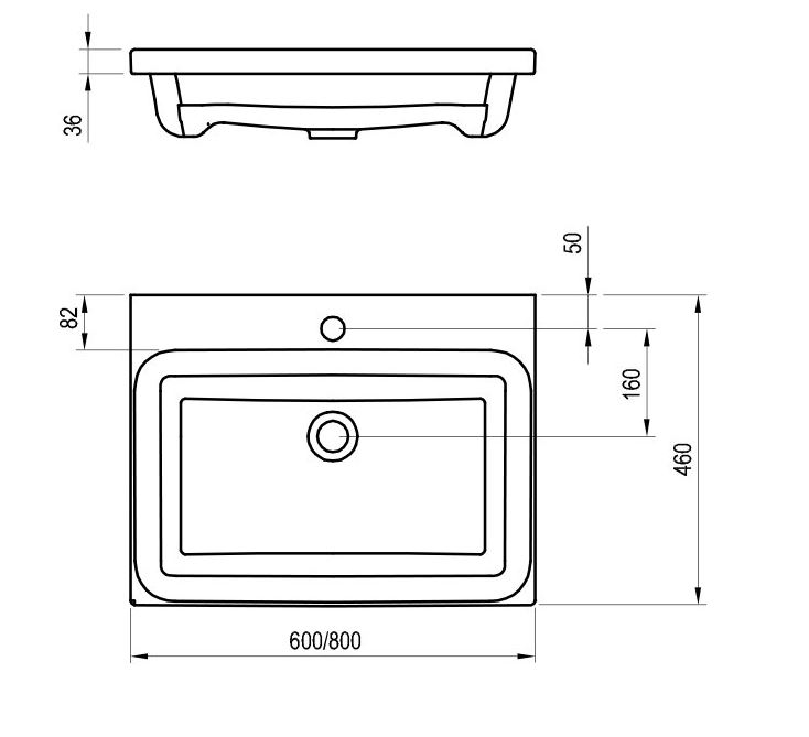 Умывальник Ravak Comfort 600