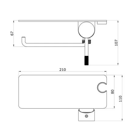 Смеситель с гигиенической лейкой Vieir белый матовый с держателем для полотенца