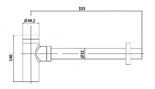 Сифон для раковины AQUAme графит