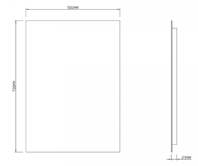 Зеркало Roxen Pure  с LED подсветкой