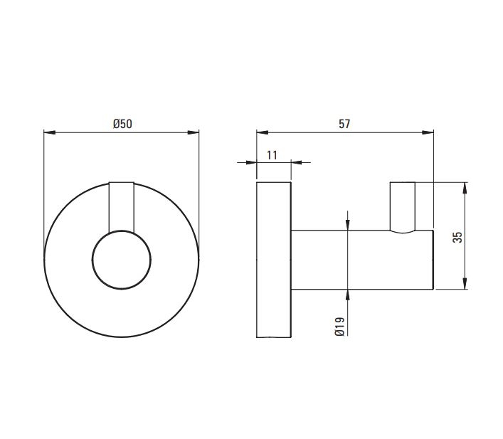 Deante Jasmin Крючок одинарный, черный 
