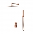 Смеситель встроенный для душа QUBIC Copper Brushed