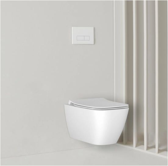 Подвесной унитаз Ideal Standard i.life B с технологией RimLS+ с тонким сиденьем 