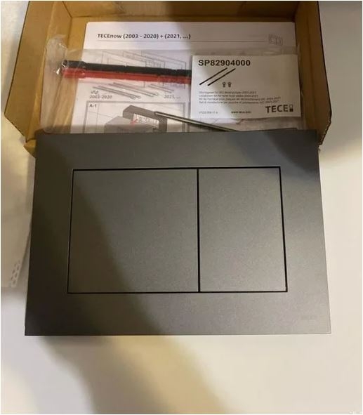 Кнопка смыва для унитаза TECE Now графит металлик