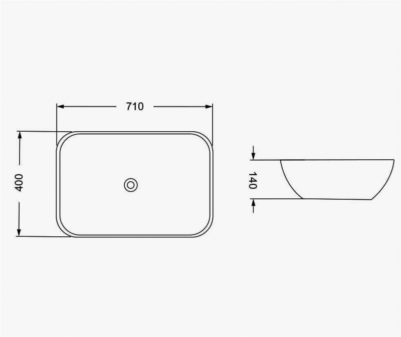 Умывальник Vincea VBS 71*40*14