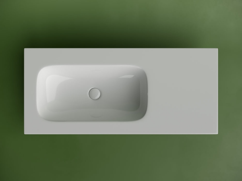 Умывальник  Grace  101*45,7 накладной прямоугольный  чаша слева