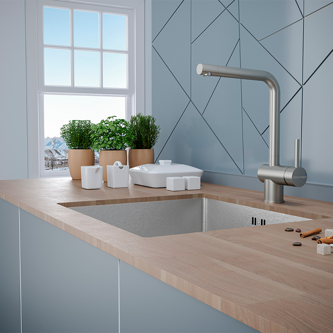 Смеситель PAULMARK SPRING нержавеющая сталь