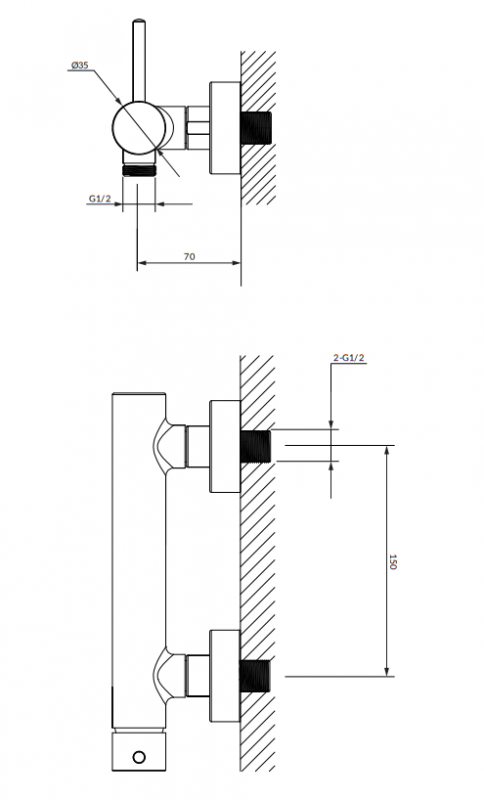 Смеситель для душа Omnires Y черный