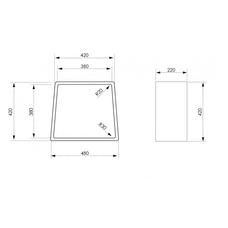 Стульчик для ванной комнаты ABBER Stein