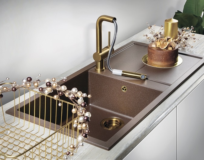 Смеситель кухонный OMOIKIRI Akashi-S-LG 