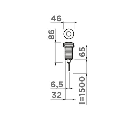 Пневматическая кнопка для измельчителя OMOIKIRI SW-01-LG