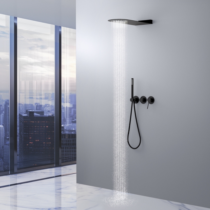 Душевая система встроенная Timo Saona Черный