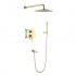 Душевая система скрытого монтажа с изливом Timo Saona,  золото брашированное
