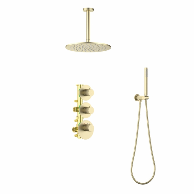 Душевая система скрытого монтажа Timo Selene SX-2129/17SM золото брашированное