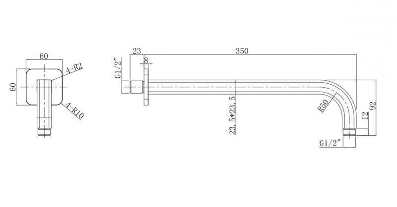 Душевая система Omnires Parma термостат, лейка 25x25, металл
