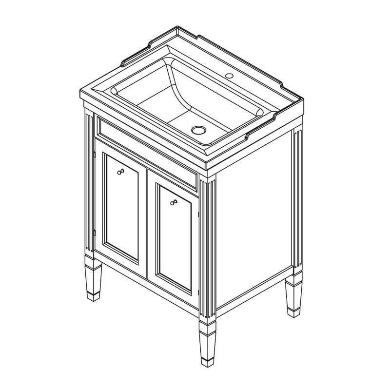 Тумба с умывальником ALBION 60 bianco antico 011
