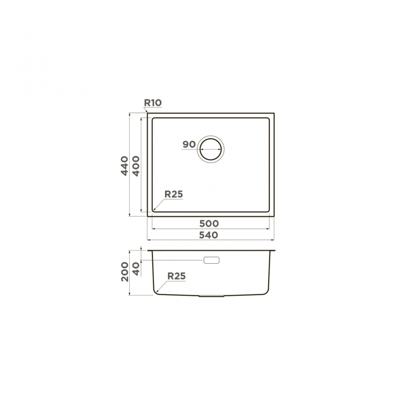 Кухонная мойка из нержавейки Omoikiri Tadzava 54 нержавеющая сталь