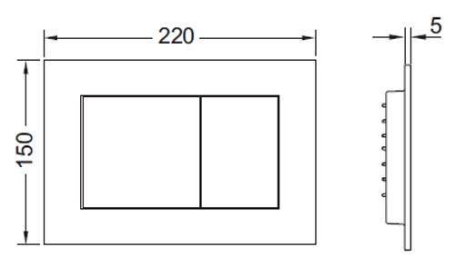 Кнопка смыва Tece Now белая, пластик