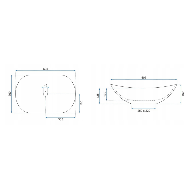 Умывальник Rea Royal Gold 60,5x36 золото