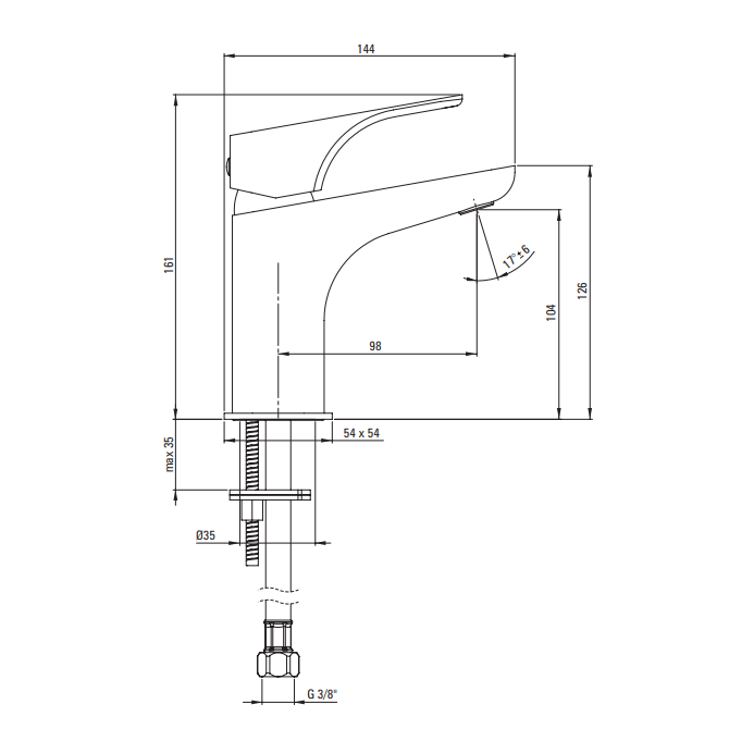 Deante Hiacynt Смеситель для раковины, хром