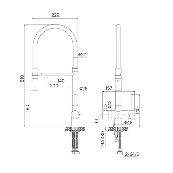Смеситель для кухни Iddis Ace с подключением для фильтра сатин