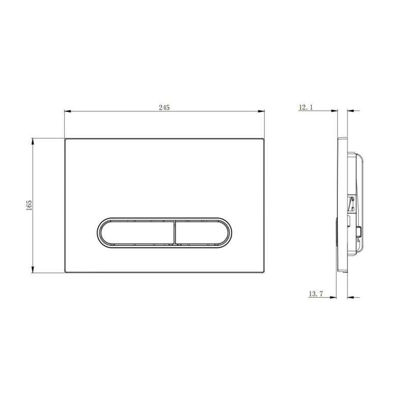 Панель смыва для инсталляции Boheme MATT GOLD, пластик