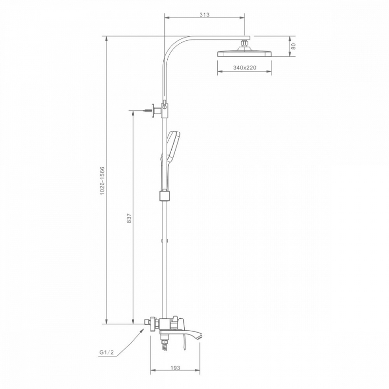 Душевая стойка Raglo R01