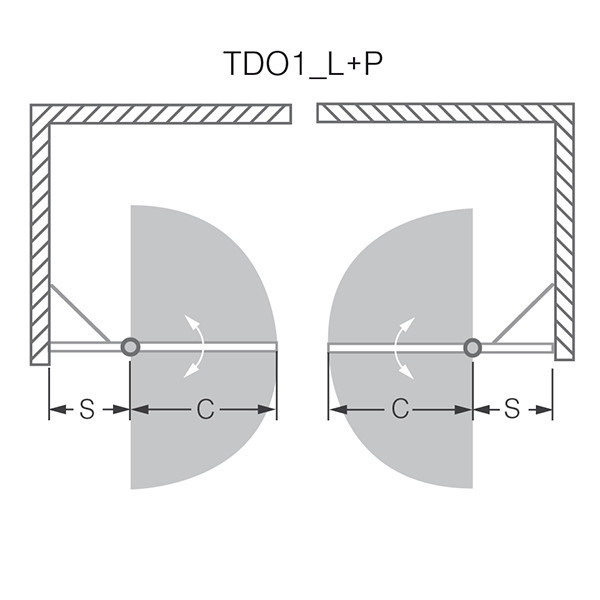 Душевой уголок Roltechnik Tower Line TDO1+TDO1