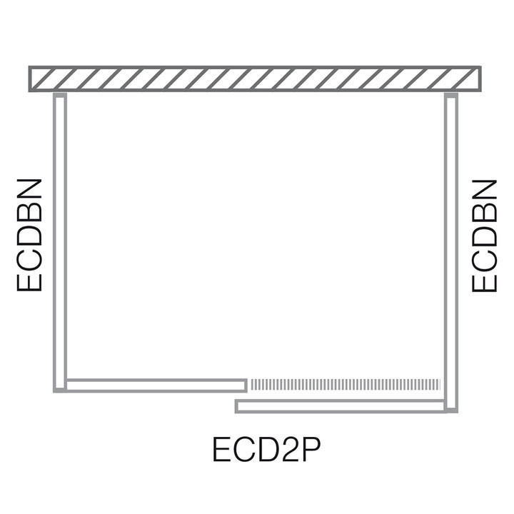 Душевой уголок ROLTECHNIK Exclusive Line ECD2P+ECDBN+ECDBN раздвижной