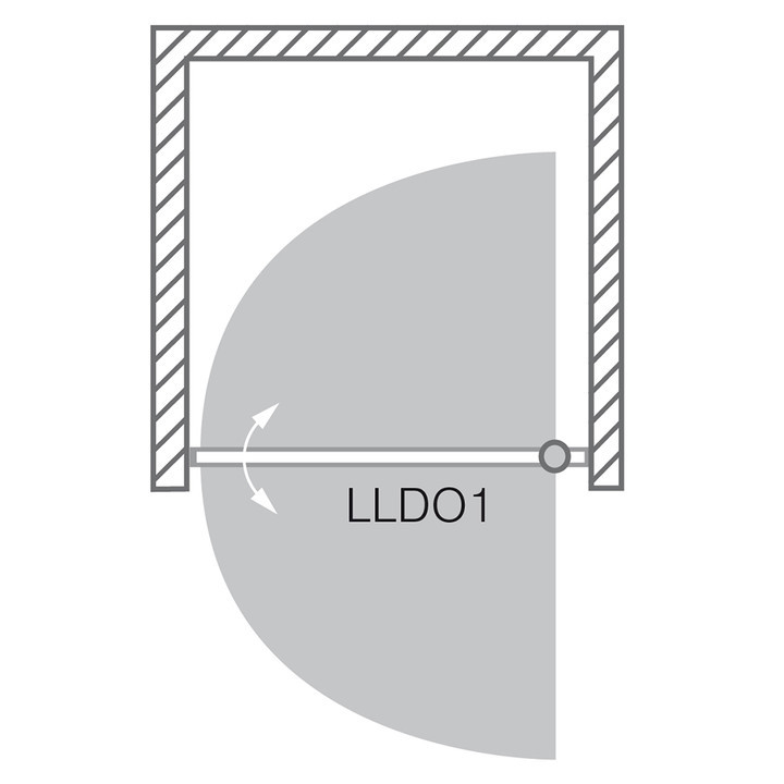 Распашная душевая дверь Roltechnik Lega Line LLDO1 прозрачная