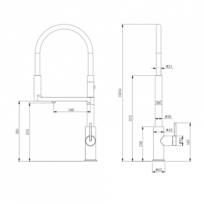 СМЕСИТЕЛЬ PAULMARK TORNADO (ЗОЛОТО/СВЕТЛОЕ БРАШИРОВАННОЕ ЗОЛОТО)
