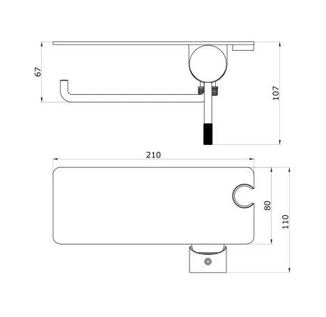 Смеситель с гигиенической лейкой и полкой Vieir V40-OMODEO хром