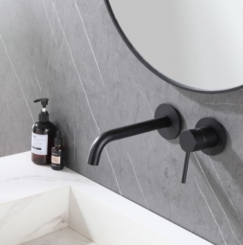 Смеситель ABBER Wasser Kreis 316  для раковины скрытого монтажа, графит