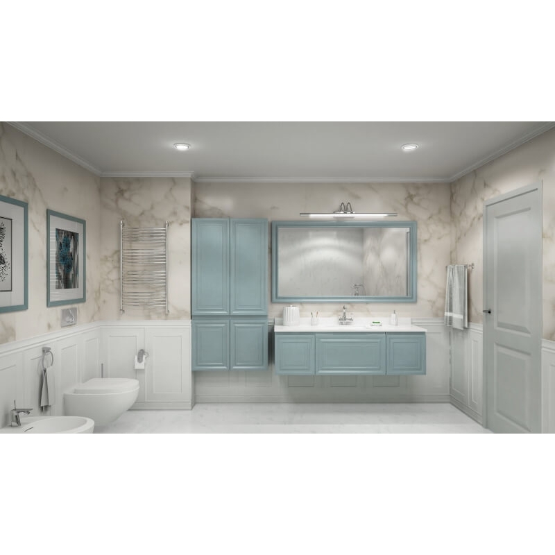 Тумба подвесная с умывальником и столешницей PONZA 