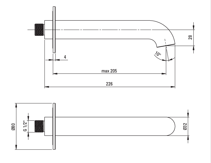 Смеситель для ванны Deante Silia, 4-отверствия, скрытого монтажа, золото брашированное