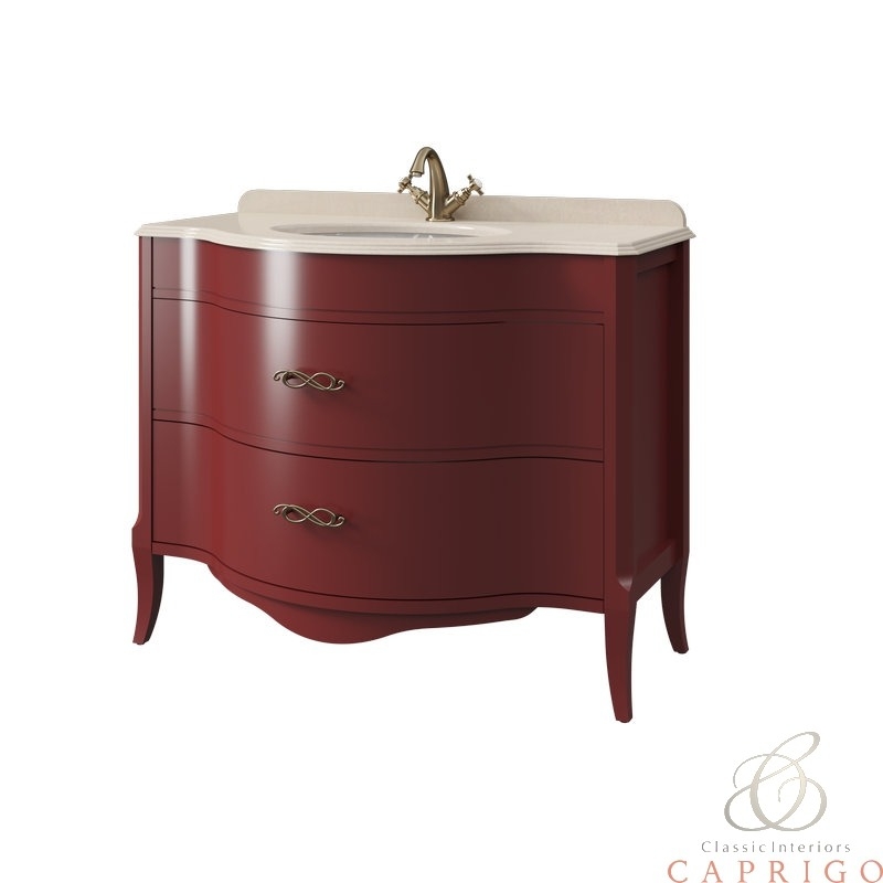 Тумба Caprigo MODENA 110, 2 ящика с умывальником и столешницей