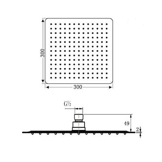 ВЕРХНИЙ ДУШ VILLEROY&BOCH, 30 СМ