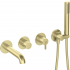 Смеситель для ванны Deante Silia, 4-отверствия, скрытого монтажа, золото брашированное