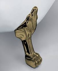 Свободностоящая акриловая ванна BelBagno на ножках, бронза.