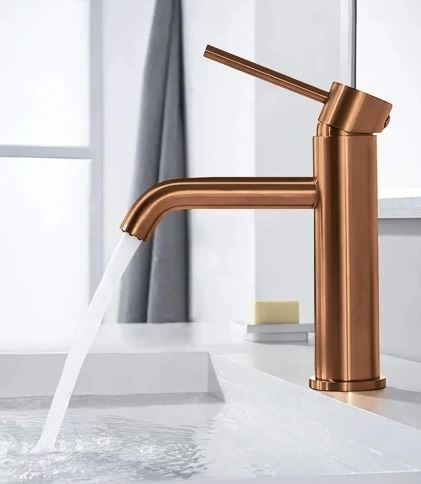 Смеситель для умывальника Rea Lungo Copper Brush 