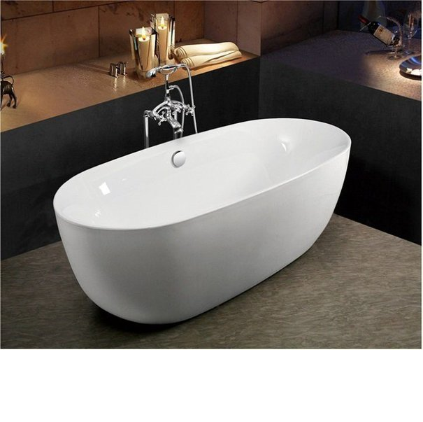 Ванна акриловая Esbano Rome 170x80 отдельностоящая, белая