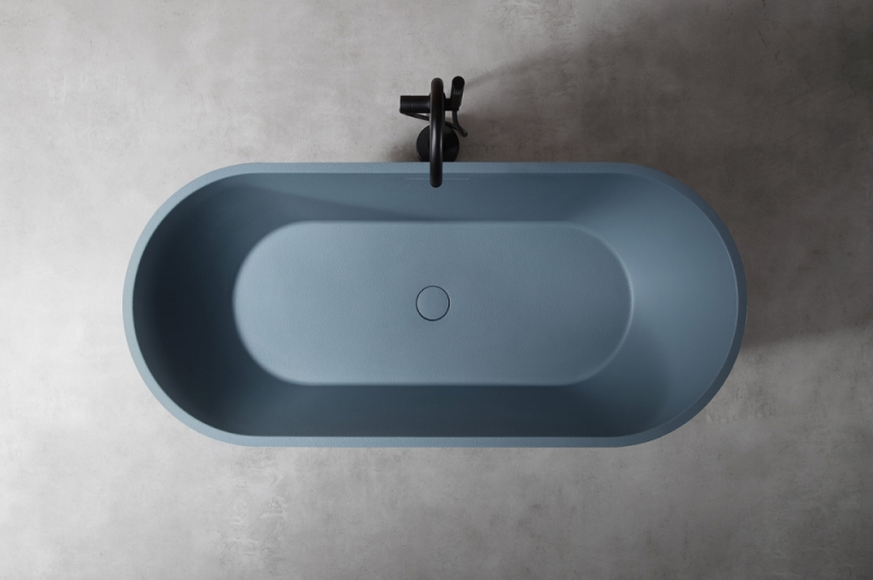 Ванна из искусственного камня ABBER Frankfurt 170*75 серая матовая